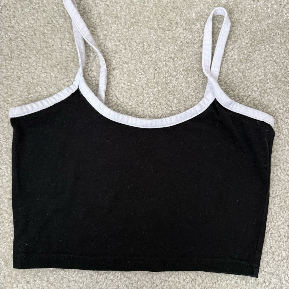 Black and White Crop Top